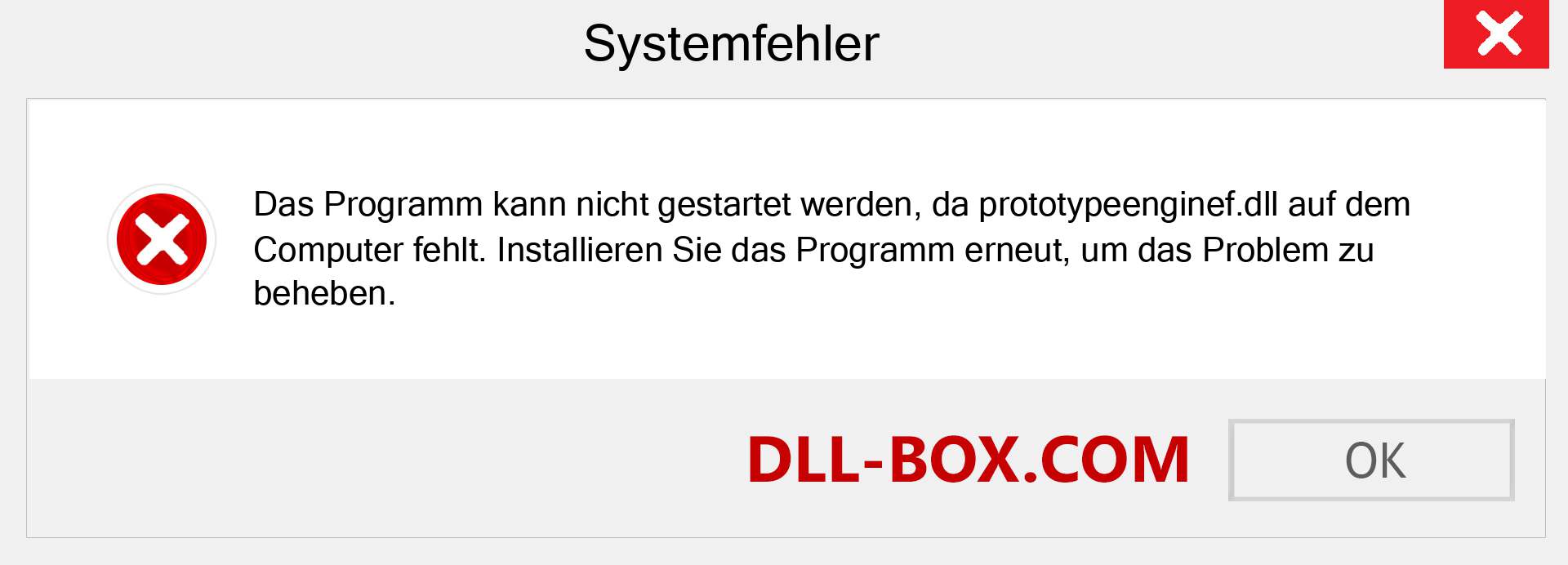 prototypeenginef.dll-Datei fehlt?. Download für Windows 7, 8, 10 - Fix prototypeenginef dll Missing Error unter Windows, Fotos, Bildern